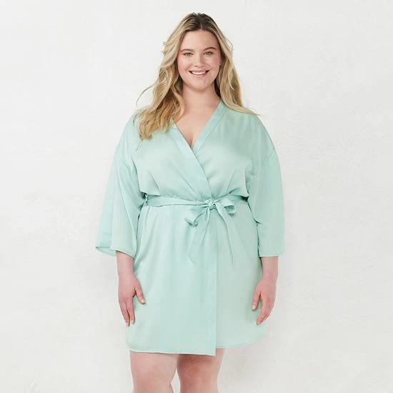 Plus Size LC Lauren Conrad Satin Wrap Robe Touch Of Blue Plus Size LC Lauren Conrad Satin Wrap Robe Touch Of Blue -LC Lauren Conrad Shop unnamed file 4494