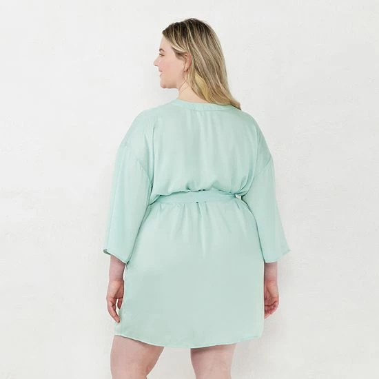 Plus Size LC Lauren Conrad Satin Wrap Robe Touch Of Blue Plus Size LC Lauren Conrad Satin Wrap Robe Touch Of Blue -LC Lauren Conrad Shop unnamed file 4495