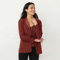 Women's LC Lauren Conrad Blazer Chic Burgundy -LC Lauren Conrad Shop unnamed file 489