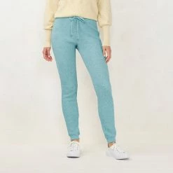 Women's LC Lauren Conrad High-Waist Jogger Leggings Clarity Teal Heather -LC Lauren Conrad Shop unnamed file 513