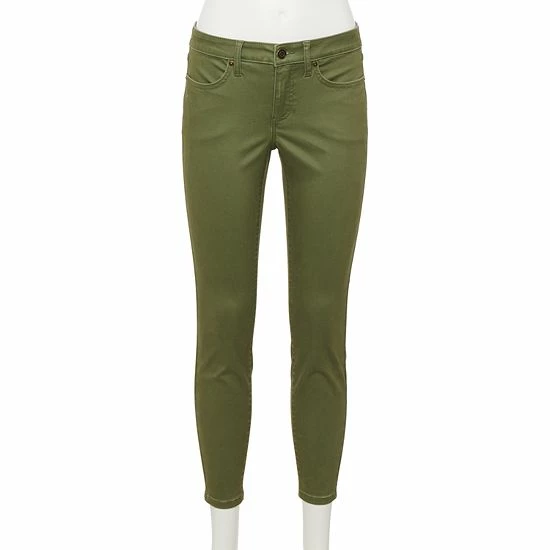 Women's LC Lauren Conrad Feel Good Midrise Super Skinny Jeans Olive Sateen 17 Women's LC Lauren Conrad Feel Good Midrise Super Skinny Jeans Olive Sateen - Image 17