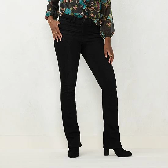 Women's LC Lauren Conrad Curvy High-Rise Barely Bootcut Jeans Glenn Wash 1 Women's LC Lauren Conrad Curvy High-Rise Barely Bootcut Jeans Glenn Wash