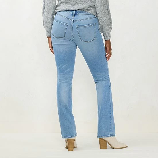 Women's LC Lauren Conrad Curvy High-Rise Barely Bootcut Jeans Glenn Wash 2 Women's LC Lauren Conrad Curvy High-Rise Barely Bootcut Jeans Glenn Wash - Image 2