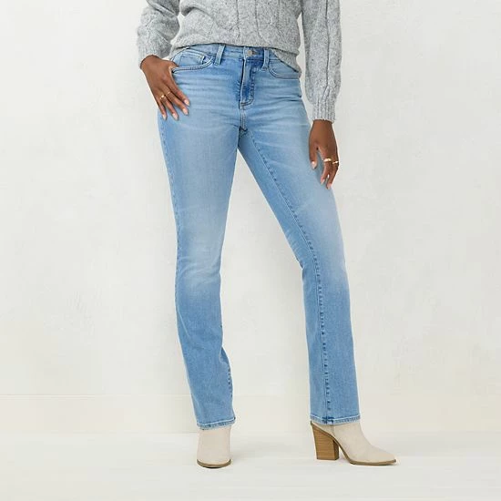 Women's LC Lauren Conrad Curvy High-Rise Barely Bootcut Jeans Glenn Wash 5 Women's LC Lauren Conrad Curvy High-Rise Barely Bootcut Jeans Glenn Wash - Image 5