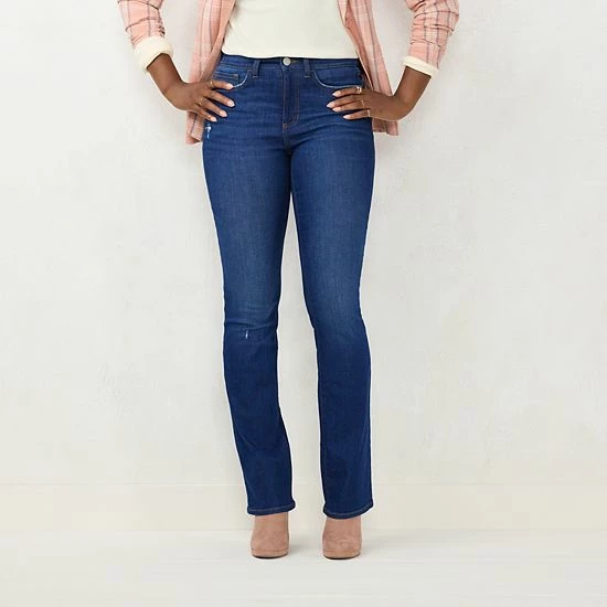 Women's LC Lauren Conrad Curvy High-Rise Barely Bootcut Jeans Glenn Wash 6 Women's LC Lauren Conrad Curvy High-Rise Barely Bootcut Jeans Glenn Wash - Image 6