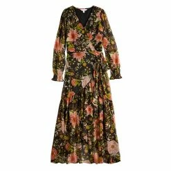 Women's LC Lauren Conrad High-Low Hem Faux-Wrap Maxi Dress Pink Pressed Peony -LC Lauren Conrad Shop unnamed file 566