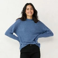 Women's LC Lauren Conrad Cable-Knit Mockneck Sweater Cinnamon Rust -LC Lauren Conrad Shop unnamed file 58