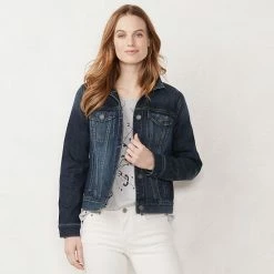 Women's LC Lauren Conrad Jean Jacket Blue Vintage Wash -LC Lauren Conrad Shop unnamed file 583