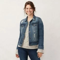 Women's LC Lauren Conrad Jean Jacket Blue Vintage Wash -LC Lauren Conrad Shop unnamed file 588