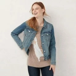 Women's LC Lauren Conrad Jean Jacket Blue Vintage Wash -LC Lauren Conrad Shop unnamed file 589