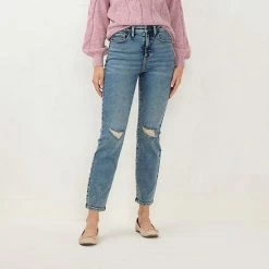 Women's LC Lauren Conrad Curvy Super High Straight-Leg Jeans Audrey Wash -LC Lauren Conrad Shop unnamed file 601