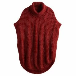 LC Lauren Conrad Slouchy Turtleneck Poncho Biking Red -LC Lauren Conrad Shop unnamed file 606