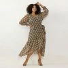 Plus Size LC Lauren Conrad Print Faux-Wrap Maxi Dress Multi Floral Diamond