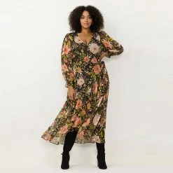 Plus Size LC Lauren Conrad Print Faux-Wrap Maxi Dress Multi Floral Diamond 7 Plus Size LC Lauren Conrad Print Faux-Wrap Maxi Dress Multi Floral Diamond -LC Lauren Conrad Shop unnamed file 645