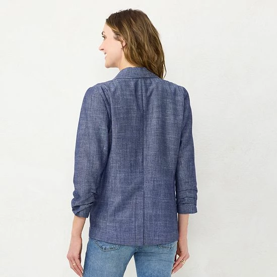 Women's LC Lauren Conrad Linen-Blend Blazer 2 Women's LC Lauren Conrad Linen-Blend Blazer - Image 2