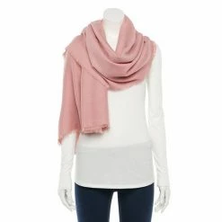 Women's LC Lauren Conrad Solid Oversized Wrap Scarf Peach Whip -LC Lauren Conrad Shop unnamed file 753