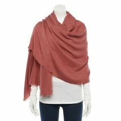 Women's LC Lauren Conrad Solid Oversized Wrap Scarf Peach Whip -LC Lauren Conrad Shop unnamed file 754