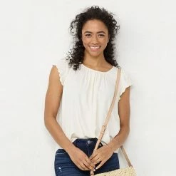 Women's LC Lauren Conrad Flowy Shirred Top Poolside Stripe -LC Lauren Conrad Shop unnamed file 768