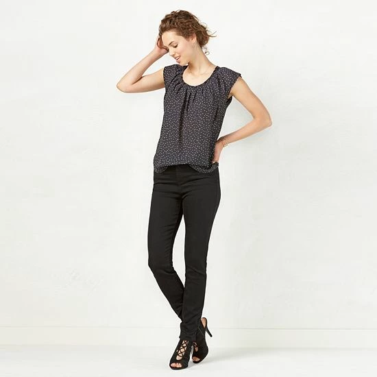 Women's LC Lauren Conrad Pleat Neck Top Natural Stripe Women's LC Lauren Conrad Pleat Neck Top Natural Stripe -LC Lauren Conrad Shop unnamed file 787