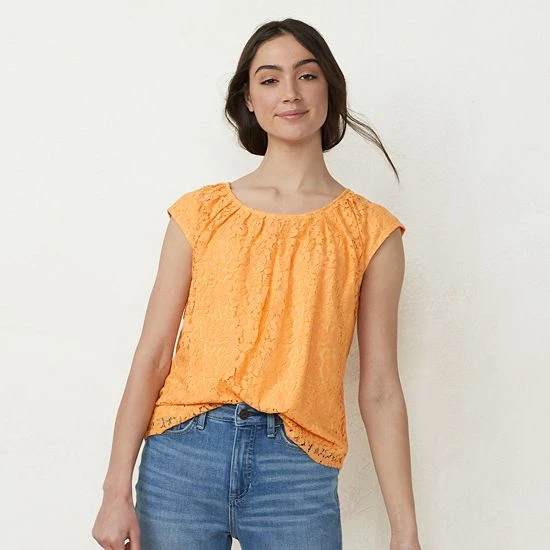 Women's LC Lauren Conrad Pleat Neck Top Natural Stripe Women's LC Lauren Conrad Pleat Neck Top Natural Stripe -LC Lauren Conrad Shop unnamed file 799