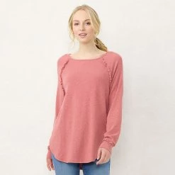 Women's LC Lauren Conrad Raglan Ruffle-Sleeve Tunic Pink Sheraton 22 Women's LC Lauren Conrad Raglan Ruffle-Sleeve Tunic Pink Sheraton -LC Lauren Conrad Shop unnamed file 80