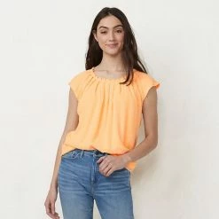 Women's LC Lauren Conrad Pleat Neck Top Natural Stripe 15 Women's LC Lauren Conrad Pleat Neck Top Natural Stripe -LC Lauren Conrad Shop unnamed file 801