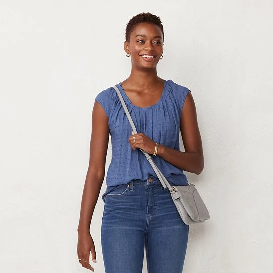 Women's LC Lauren Conrad Pleat Neck Top Natural Stripe Women's LC Lauren Conrad Pleat Neck Top Natural Stripe -LC Lauren Conrad Shop unnamed file 804