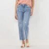 Women's LC Lauren Conrad Super High-Waist Slim Straight-Leg Jeans Versalle Wash