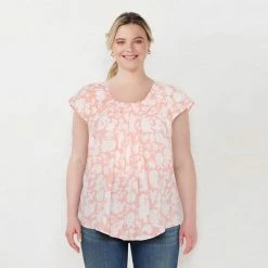 Plus Size LC Lauren Conrad Pleated Flowy Cap-Sleeve Top Green Gingham 16 Plus Size LC Lauren Conrad Pleated Flowy Cap-Sleeve Top Green Gingham -LC Lauren Conrad Shop unnamed file 851