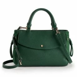 LC Lauren Conrad Leilani Satchel Bag Dark Green -LC Lauren Conrad Shop unnamed file 877