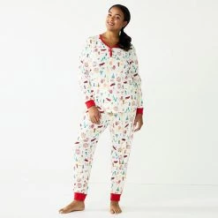 Plus Size LC Lauren Conrad Jammies For Your Families® Holiday Village Pajama Set