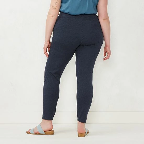 Plus Size LC Lauren Conrad Mid-Rise Leggings Red Heather 2 Plus Size LC Lauren Conrad Mid-Rise Leggings Red Heather - Image 2