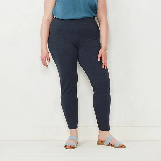 Plus Size LC Lauren Conrad Mid-Rise Leggings Red Heather 4 Plus Size LC Lauren Conrad Mid-Rise Leggings Red Heather - Image 4