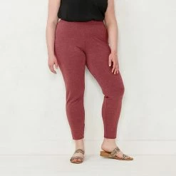 Plus Size LC Lauren Conrad Mid-Rise Leggings Red Heather 15 Plus Size LC Lauren Conrad Mid-Rise Leggings Red Heather -LC Lauren Conrad Shop unnamed file 935