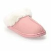 Women's LC Lauren Conrad Faux Fur Clog Slippers Pickled Beet